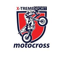 motor cross sport logotyp vektor