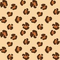 brun sömlös leopard mönster bakgrund vektor