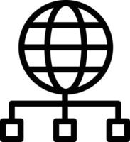 vektorillustration des globalen netzwerks auf einem hintergrund. hochwertige symbole. Vektorsymbole für Konzept und Grafikdesign. vektor
