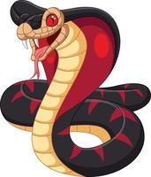 tecknad kung kobra orm på vit bakgrund vektor