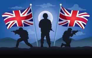 Förenade kungariket väpnade styrkor dag bakgrund vektor