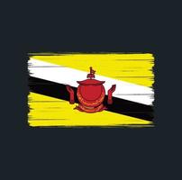 brunei flagga borste. National flagga vektor