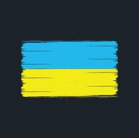 ukrainska flaggan borste. National flagga vektor