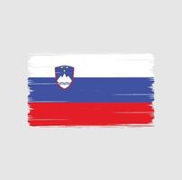 slovenien flaggborste. National flagga vektor