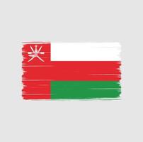 oman flagga borste. National flagga vektor