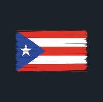 puerto rico flaggborste. National flagga vektor