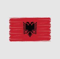 Albanien-Flagge-Pinsel. Nationalflagge vektor