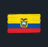 ecuador flaggborste. National flagga vektor