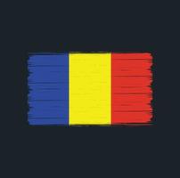 Bürste der rumänischen Flagge. Nationalflagge vektor