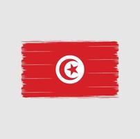 tunisien flaggborste. National flagga vektor