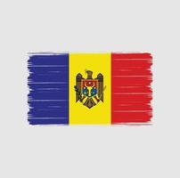 moldaviens flagga borste. National flagga vektor