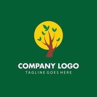 grönt träd företagets logotyp mall vektor