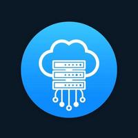 Server, Hosting, Cloud-Service-Symbol vektor