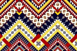 abstrakt geometrisk etnisk mönsterdesign. Aztec tyg matta mandala prydnad etnisk chevron textil dekoration tapeter. tribal boho infödda etniska traditionella broderi vektor bakgrund