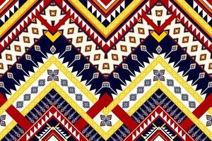 abstraktes geometrisches ethnisches Musterdesign. aztekischer Stoff Teppich Mandala Ornament ethnische Chevron Textildekoration Tapete. Stammes-Boho-gebürtiger ethnischer traditioneller Stickerei-Vektorhintergrund