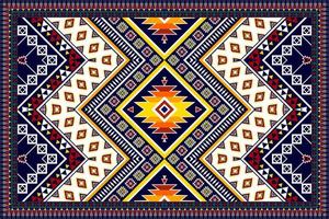 abstraktes geometrisches ethnisches Musterdesign. aztekischer Stoff Teppich Mandala Ornament ethnische Chevron Textildekoration Tapete. Stammes-Boho-gebürtiger ethnischer traditioneller Stickerei-Vektorhintergrund vektor