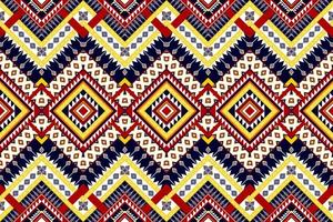 abstraktes geometrisches ethnisches Musterdesign. aztekischer Stoff Teppich Mandala Ornament ethnische Chevron Textildekoration Tapete. Stammes-Boho-gebürtiger ethnischer traditioneller Stickerei-Vektorhintergrund vektor