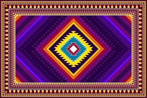 abstrakt geometrisk etnisk mönsterdesign. Aztec tyg matta mandala prydnad etnisk chevron textil dekoration tapeter. tribal boho infödda etniska traditionella broderi vektor bakgrund