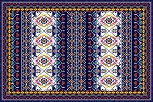 abstraktes geometrisches ethnisches Musterdesign. aztekischer Stoff Teppich Mandala Ornament ethnische Chevron Textildekoration Tapete. Stammes-Boho-gebürtiger ethnischer traditioneller Stickerei-Vektorhintergrund vektor