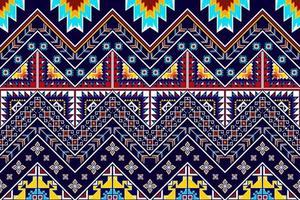 ikat geometrisk abstrakt etnisk mönsterdesign. Aztec tyg matta mandala prydnad etnisk chevron textil dekoration tapeter. tribal boho infödda etniska traditionella broderi vektor bakgrund