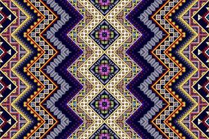 ikat geometrisches abstraktes ethnisches musterdesign. aztekischer Stoff Teppich Mandala Ornament ethnische Chevron Textildekoration Tapete. Stammes-Boho-gebürtiger ethnischer traditioneller Stickerei-Vektorhintergrund vektor
