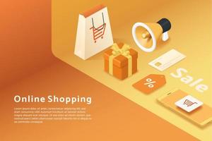 Online-Shopping per Smartphone vektor