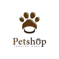 Pfote-Logo-Design-Vektor-Illustration, für Haustier-Shop-Logo vektor