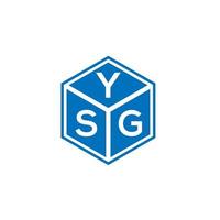 YSG-Brief-Logo-Design auf weißem Hintergrund. ysg kreative Initialen schreiben Logo-Konzept. ysg Briefgestaltung. vektor