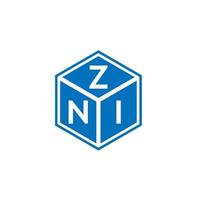 zni-Buchstaben-Logo-Design auf weißem Hintergrund. zni kreatives Initialen-Buchstaben-Logo-Konzept. zni Briefgestaltung. vektor