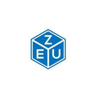 Zeu-Brief-Logo-Design auf weißem Hintergrund. zeu kreative Initialen schreiben Logo-Konzept. zeu Briefgestaltung. vektor