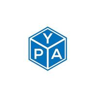 YPA-Brief-Logo-Design auf weißem Hintergrund. ypa kreative Initialen schreiben Logo-Konzept. ypa Briefgestaltung. vektor