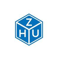 zhu-Buchstaben-Logo-Design auf weißem Hintergrund. zhu kreative Initialen schreiben Logo-Konzept. Zhu-Buchstaben-Design. vektor