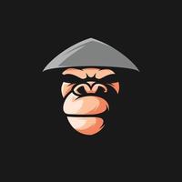 gorilla maskot logotyp design vektor