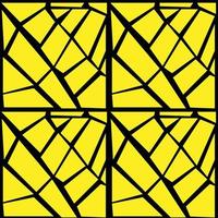 nahtloses abstraktes gelbes Muster. abstrakter schwarzer und gelber Hintergrund vektor