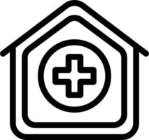 pflegeheim-vektorillustration auf einem hintergrund. hochwertige symbole. vektorikonen für konzept und grafikdesign. vektor