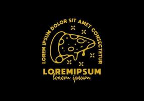 Strichzeichnungen von Pizza mit Lorem-Ipsum-Text