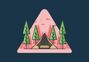 dreieck zelt camping flache illustration vektor