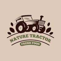 Traktor-Logo-Design-Konzept-Vektor