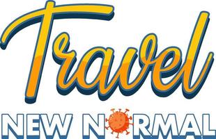 Reise neues normales Wort-Logo-Design vektor