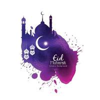 eid mubarak kulturelles islamisches festival moschee hintergrunddesign vektor