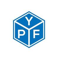 YPF-Brief-Logo-Design auf weißem Hintergrund. ypf kreative Initialen schreiben Logo-Konzept. ypf Briefgestaltung. vektor