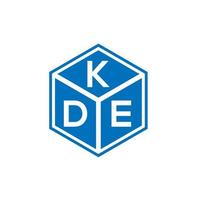 KDE-Brief-Logo-Design auf weißem Hintergrund. kde kreatives Initialen-Buchstaben-Logo-Konzept. KDE-Briefdesign. vektor