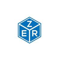 zer-Brief-Logo-Design auf weißem Hintergrund. zer kreatives Initialen-Buchstaben-Logo-Konzept. zer Briefgestaltung. vektor