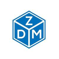 zdm-Brief-Logo-Design auf weißem Hintergrund. zdm kreative Initialen schreiben Logo-Konzept. zdm Briefgestaltung. vektor