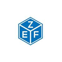 zef brev logotyp design på vit bakgrund. zef kreativa initialer bokstavslogotyp koncept. zef bokstavsdesign. vektor