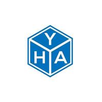 YH-Brief-Logo-Design auf weißem Hintergrund. yha kreative Initialen schreiben Logo-Konzept. yha Briefgestaltung. vektor