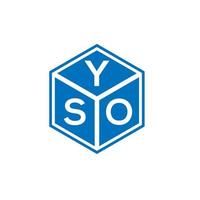 YSO-Brief-Logo-Design auf weißem Hintergrund. yso kreatives Initialen-Buchstaben-Logo-Konzept. yso Briefgestaltung. vektor