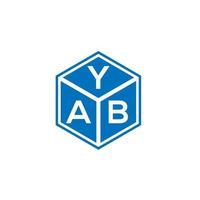 Yab-Brief-Logo-Design auf weißem Hintergrund. Yab kreatives Initialen-Buchstaben-Logo-Konzept. Yab-Buchstaben-Design. vektor