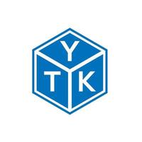 ytk-Buchstaben-Logo-Design auf weißem Hintergrund. ytk kreative Initialen schreiben Logo-Konzept. ytk-Briefgestaltung. vektor