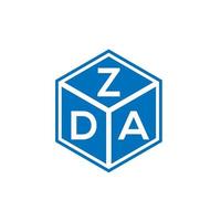 zda brev logotyp design på vit bakgrund. zda kreativa initialer brev logotyp koncept. zda bokstavsdesign. vektor